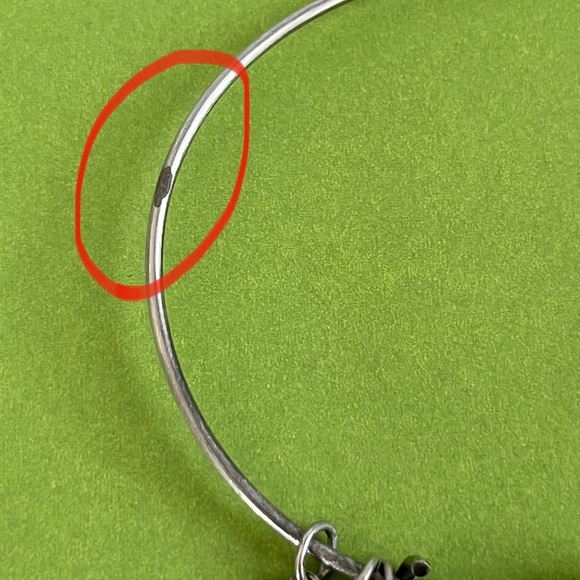 Alex and Ani Bangle Bracelet, Sterling Silver Daughter Charm - Picture 6 of 6